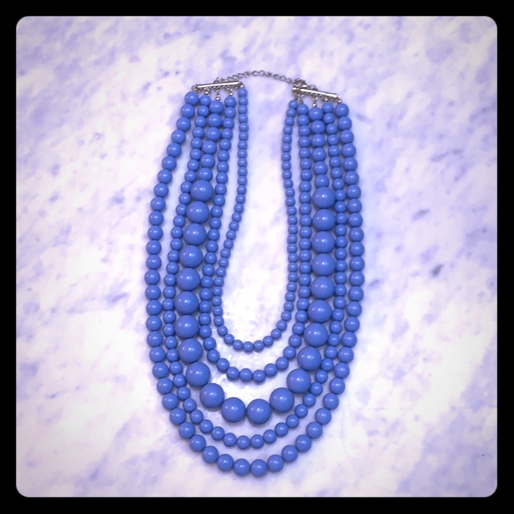 New York and Company blue beaded necklace